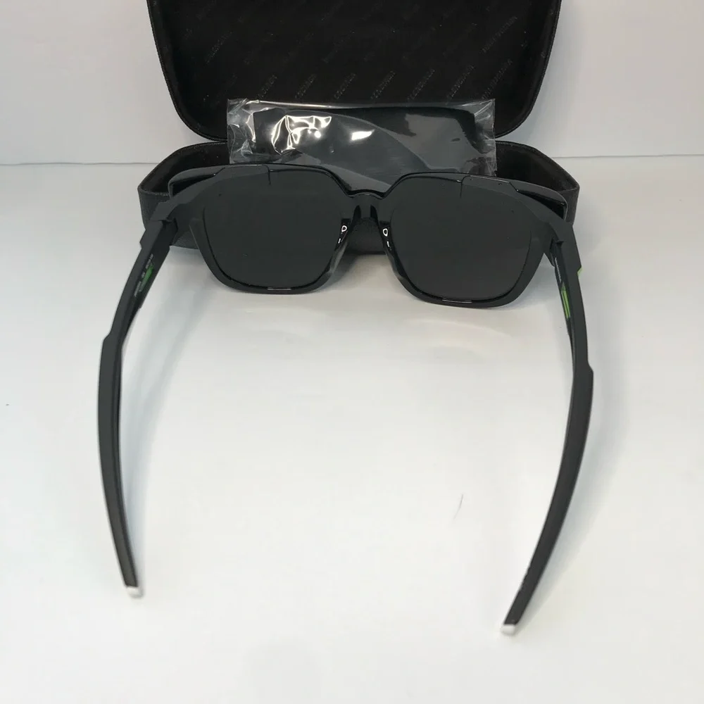 New Authentic Balenciaga Grey Square Unisex Sunglasses BB0025SA 004